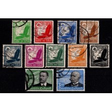 Luftpost - Tysk Rige - Komplet sæt - Stemplet.